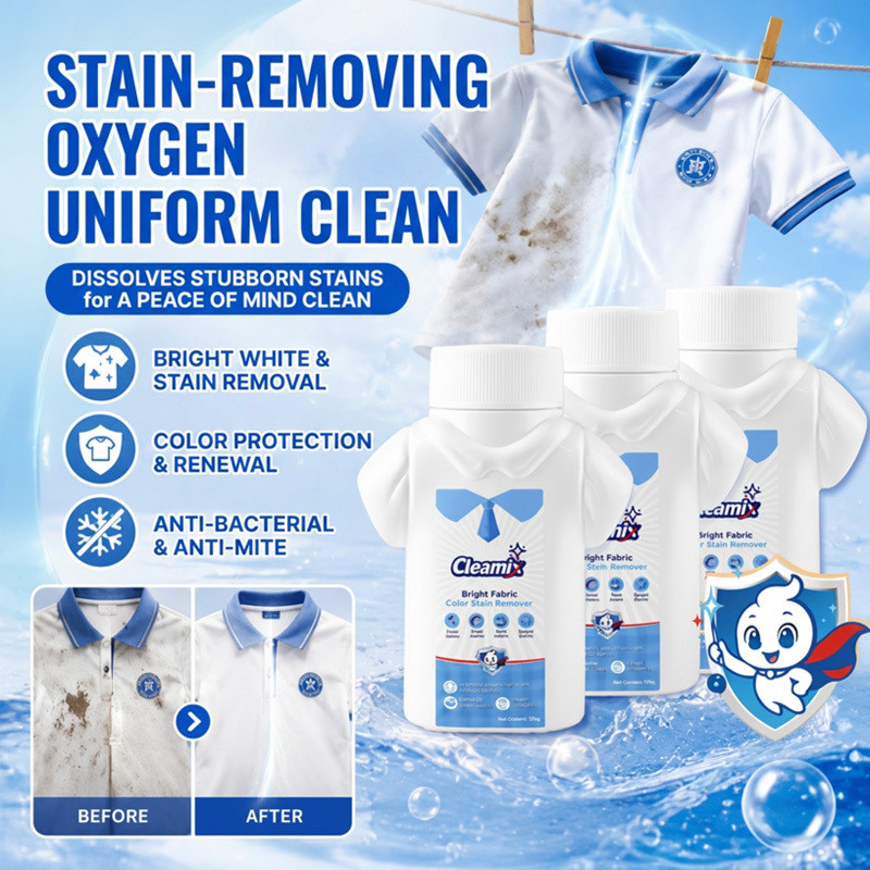 JMY-Removedor De Manchas , Fixador De Cores , Limpador De Uniforme Escolar De Oxigênio Ativo