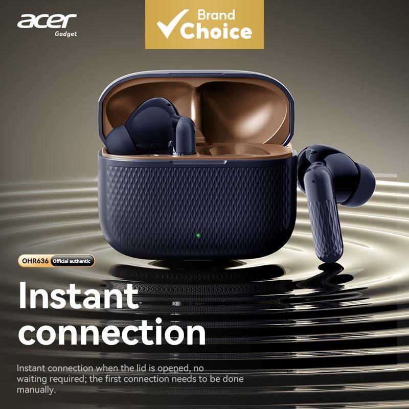 Fones de Ouvido Acer OHR636, Fones Bluetooth com Cancelamento de Ruído ANC, Fones de Ouvido Sem Fio TWS HiFi Tipo-C para