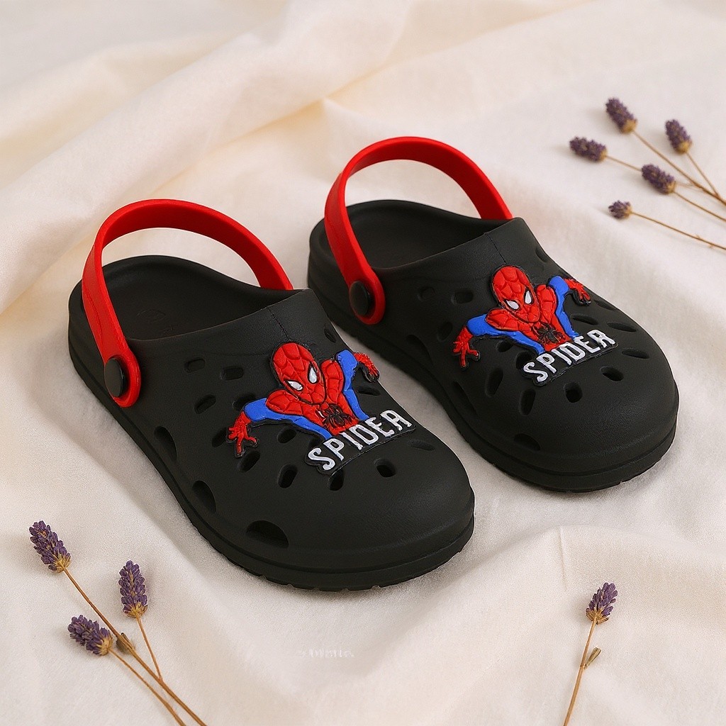 Babuche Infantil Homem Aranha Preto Antiderrapante Macia 27 ao 34 — Mandara Achadinhos