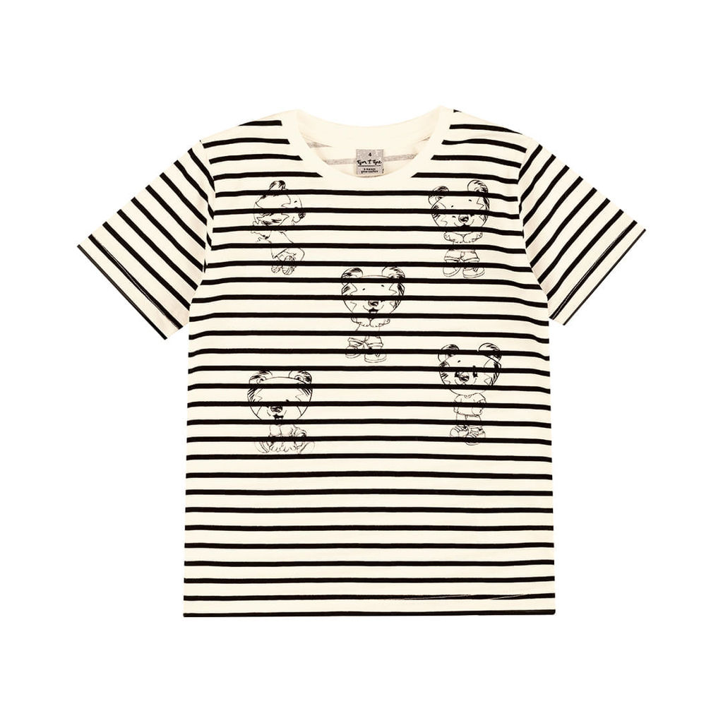 Camiseta Manga Curta Listrada Infantil Menino Tigor T. Tigre