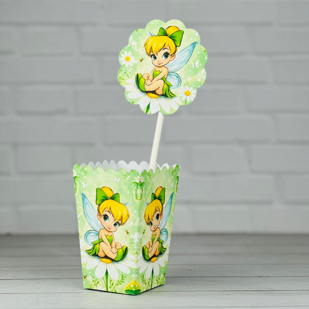 Centro de Mesa SININHO baby beb}e tinker bell | Decoração Centrob Aniversário Festa Infantil Caixinhas Lembrancinhas