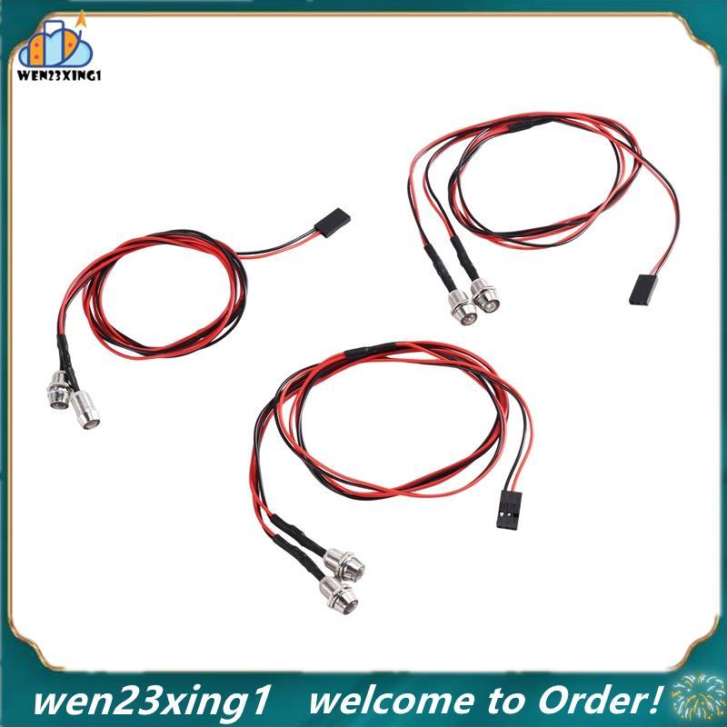 [Wen-Shop] 3 Pcs 2LED LED Faróis De Luz Traseira Para Scx10 D90 RC Car Crawler Multicolor