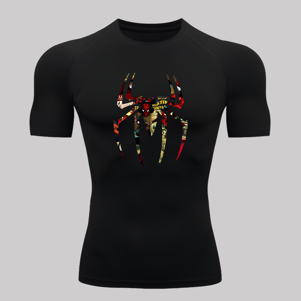 Camiseta Térmica Compressão Spider Man Masculina Proteção UV
