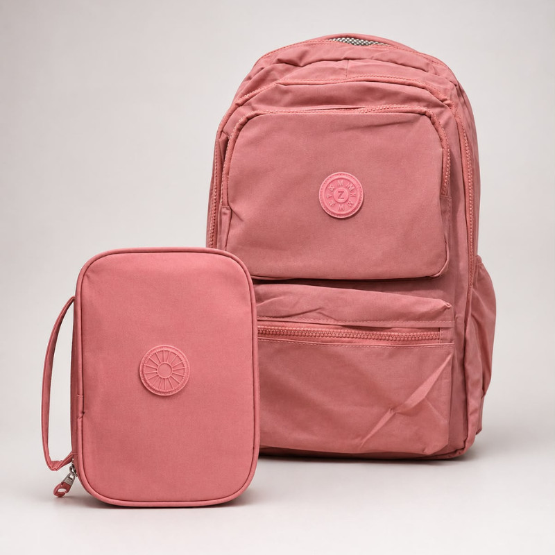 Mochila Escolar Grande Feminina Masculina + Estojo Box 100 pens Volta as Aulas
