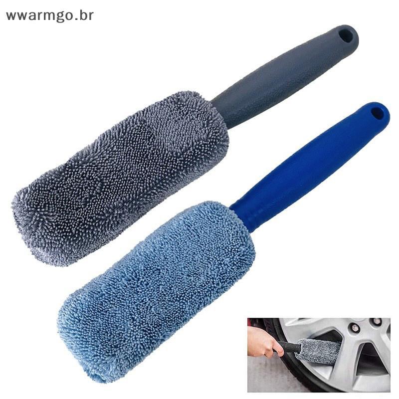 WWARM 1 Peça Ferramentas De Limpeza De Lavagem Automática Roda De Carro Portátil Microfibra Pneu Aro Escova Para Com Alç