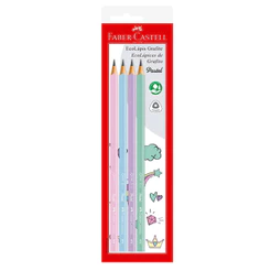 Lápis preto Max tons pastel SM/1205PASTEL\511280 com 4 unidades Faber-Castell