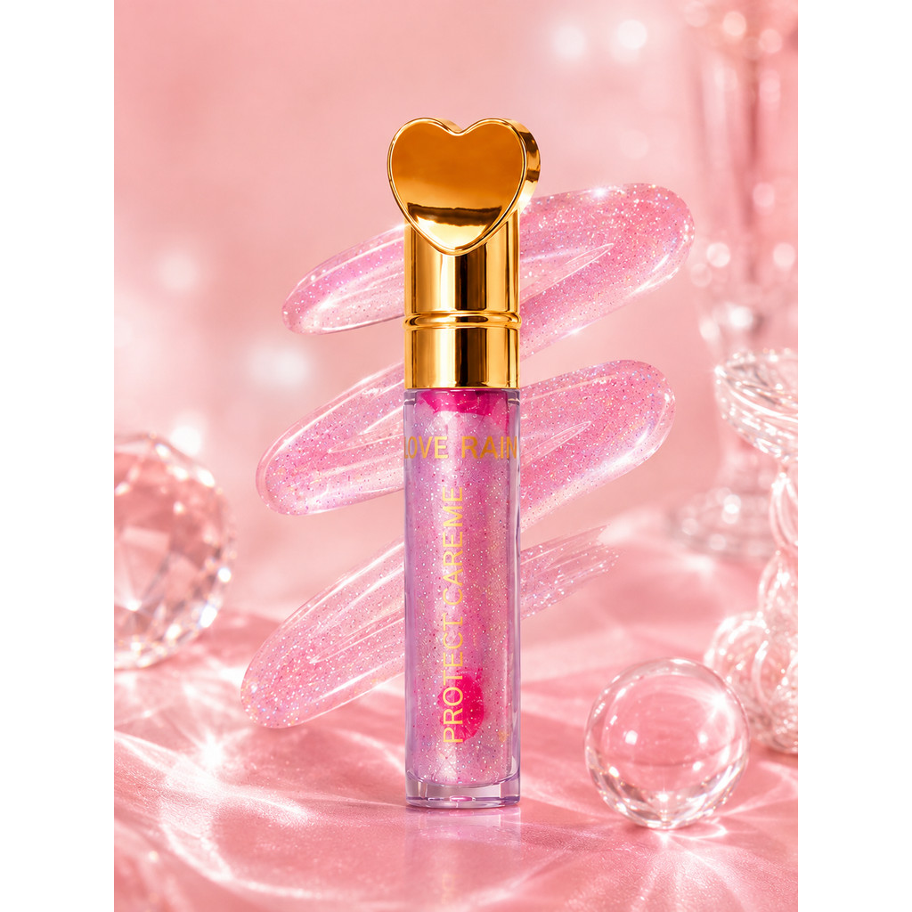 LOVÉ RAIN LIP COLLAGEN BRILHO LABIAL MODELO CORAÇAO OU MODELO COM ESPELHO