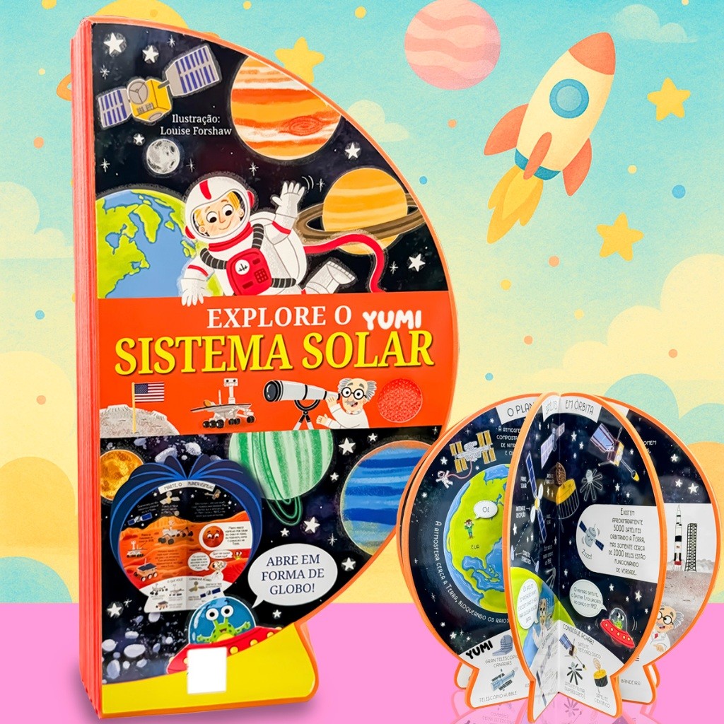 Livro Globo Premium 3D : Explore O Sistema Solar | Leitura Interativa Educativa 