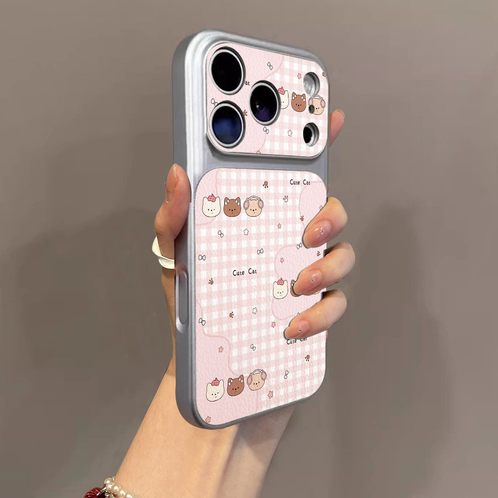 Capa de Telefone com Desenho de Urso e Gatinho para Samsung Galaxy A27 A37 A36 M36 F36 A35 A34 A33 A32 M32 A31 A26 A25 A