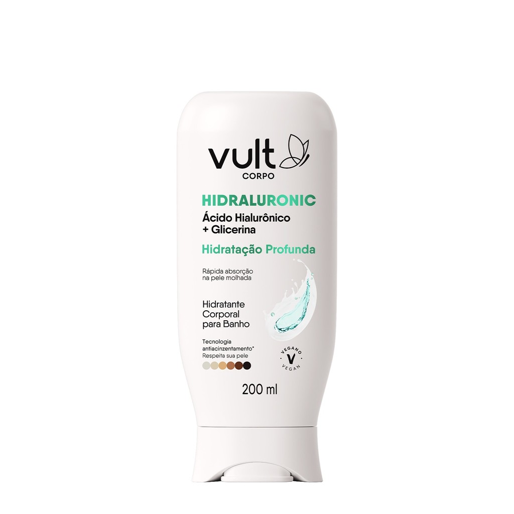 Vult Corpo Hidraluronic Hidratação Profunda - Hidratante Corporal para Banho 200ml