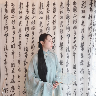 Estilo antigo foto fundo pano tiro antigo traje escova caligrafia caligrafia pintura fundo gaze estilo chinês Hanfu foto