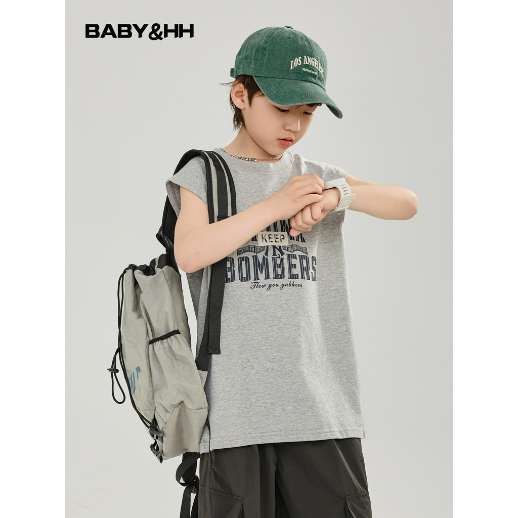 Meninos verão estilo coreano esportes sem mangas colete camiseta 2026 novo estilo crianças meninos solto colete de gelo 