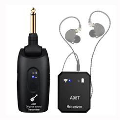 Sistema Monitor Intra-Auricular Sem Fio Transmissor Receptor Profissional Para Músicos Banda Palco Estúdio Ao Vivo UHF