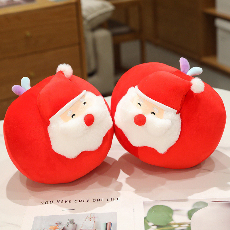 Novo criativo maçã papai noel boneca véspera de natal enfeites de natal decoração brinquedo de pelúcia boneca presente