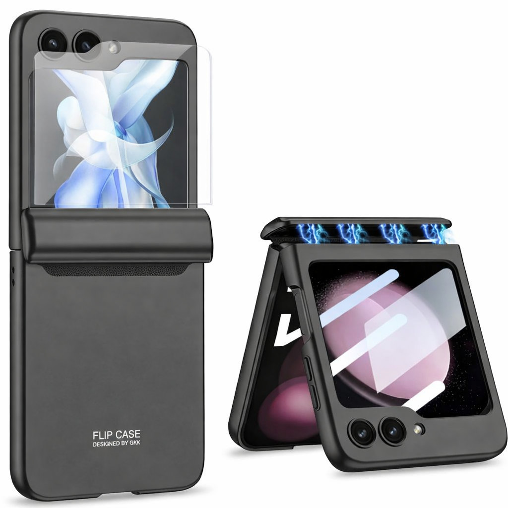 Case com Suporte Magnético para Galaxy Z Flip 7 – Capa de Metal com Rotação 360°