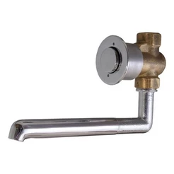 Torneira Automatica Antivandalismo Parede Metal Cromado Bica 14cm Para Ambientes Coletivos