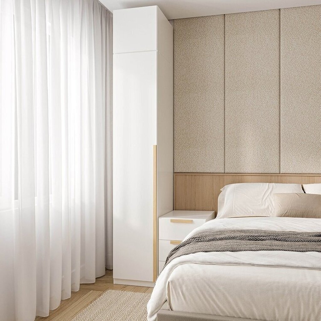 Guarda-Roupa Planejado 2 Peças 2 Portas Jade CabeCasa MadeiraOriginals Branco/Fosco Branco Fosco