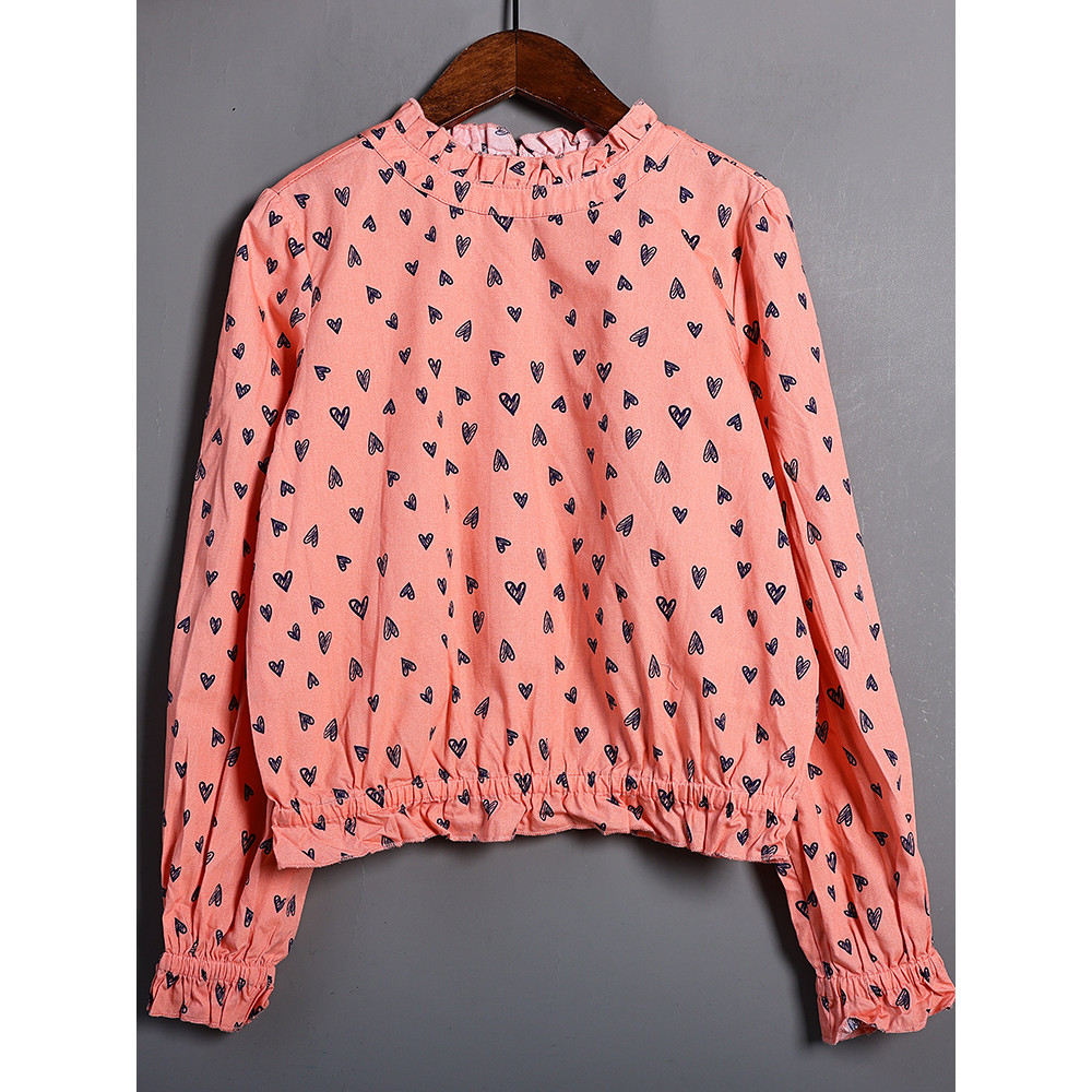Crianças impressas princesa camiseta 2026 primavera outono simples moda pulôver estilo Regular de manga comprida meninas