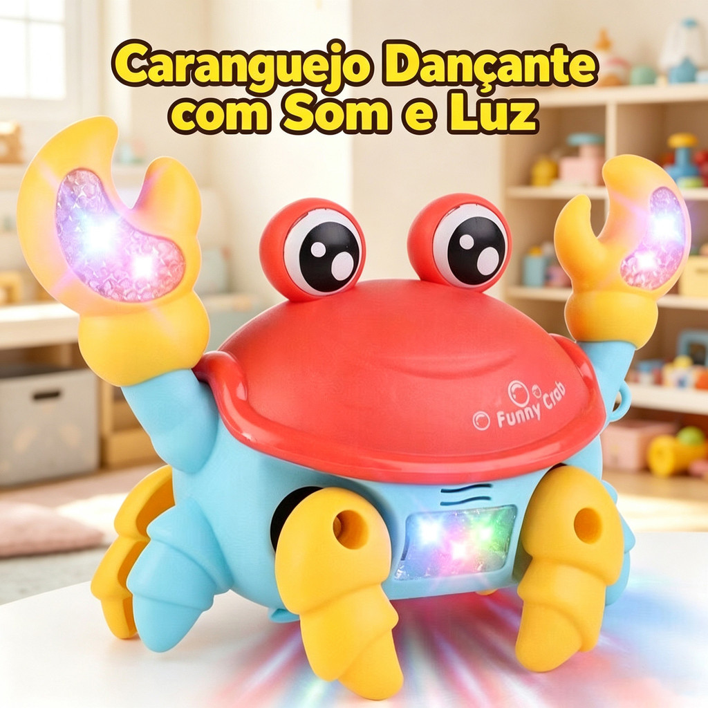 Lumizinho Caranguejo Fujão /Patinho Dançante Brinquedo Infantil Com Luz Som E Movimento
