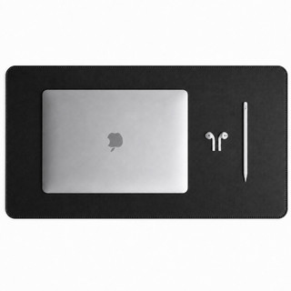 Mousepad Gamer Grande 70x30 Preto Couro PU Desk Pad Impermeável Antiderrapante Escritório PC Notebook