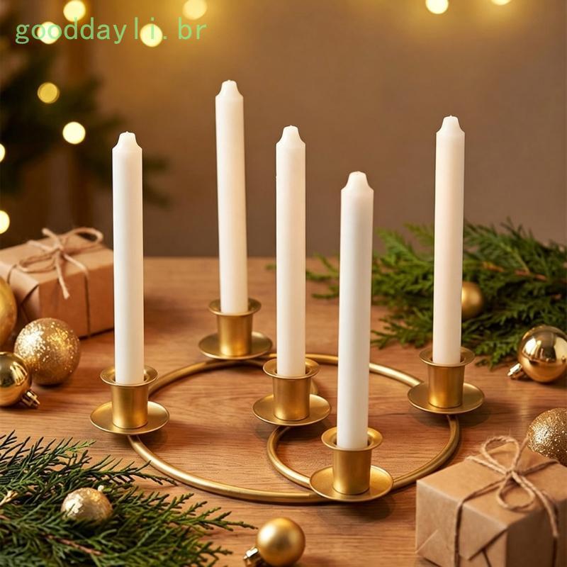 GOO Suporte De Luz Decorativo Com Destaque Para Moldura Aberta , Acabamento Dourado , Ferro , 4 Copos Uso Em Exibição De