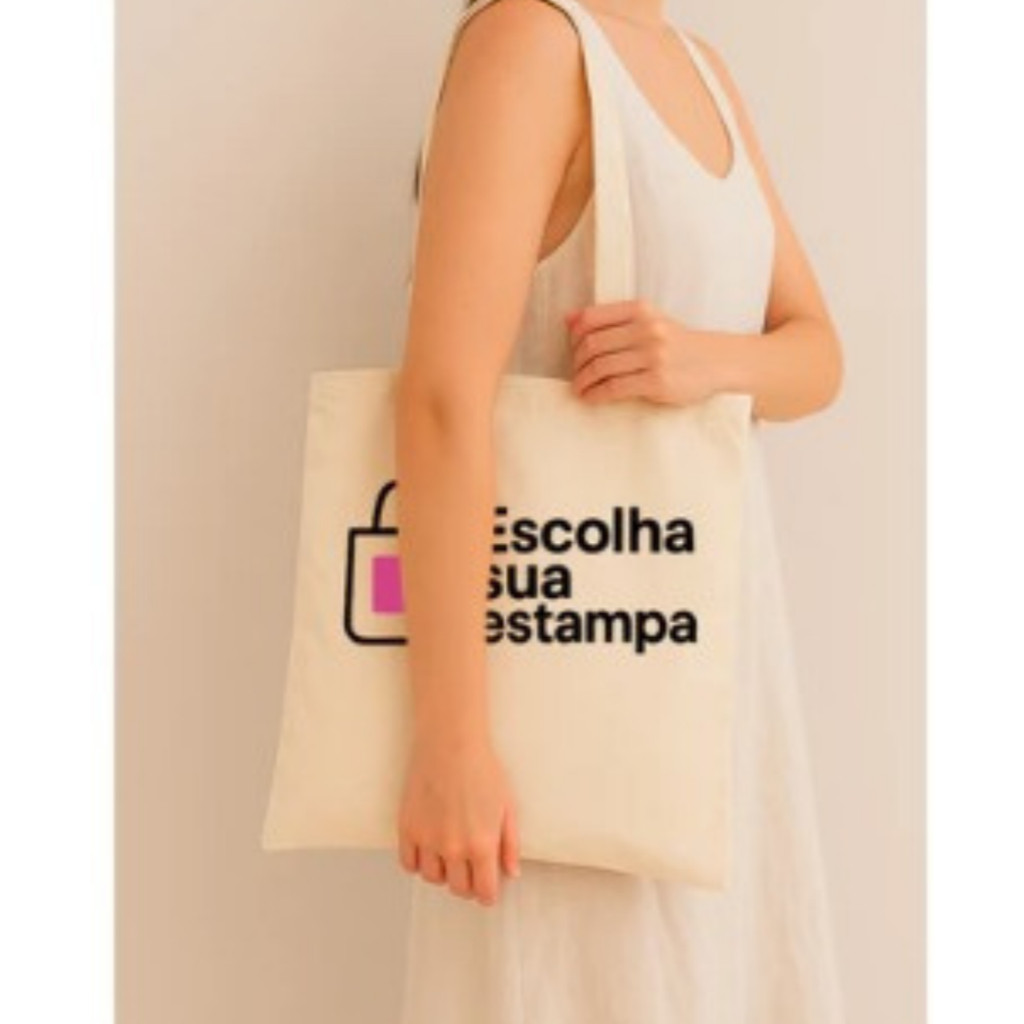 Ecobag Sacola Personalizada Com A Sua Logo Marca do Seu Gosto Bolsa ecologica — imagem 2 de 2