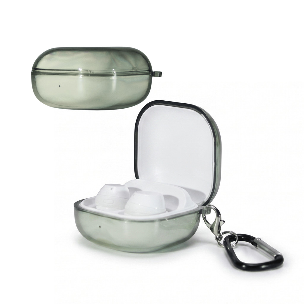 Capa Protetora Nerdcase para Samsung Galaxy Buds 2, Core, FE, Live e Pro, Silicone, Verde Transparente