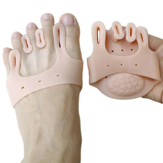 1 par de separadores ortopédicos de silicone para os dedos dos pés para correção de hálux valgo, almofadas ortopédicas p