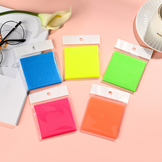 Notas Post-it de cor fluorescente, bloco de notas de estudante, notas adesivas reutilizáveis, bloco de notas quadrado, e