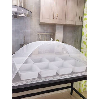 Venda Quente Dobrável comercial grande transparente capa de prato comida voar capa de mesa de jantar de cor sólida capa 