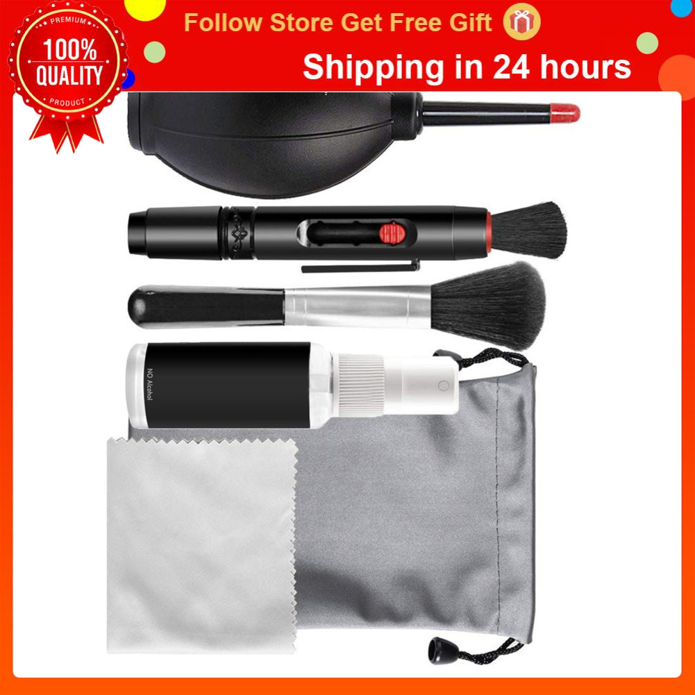 Swsww Kit de limpeza de manutenção de câmera Lente profissional e sensor com bolsa de armazenamento multifuncional