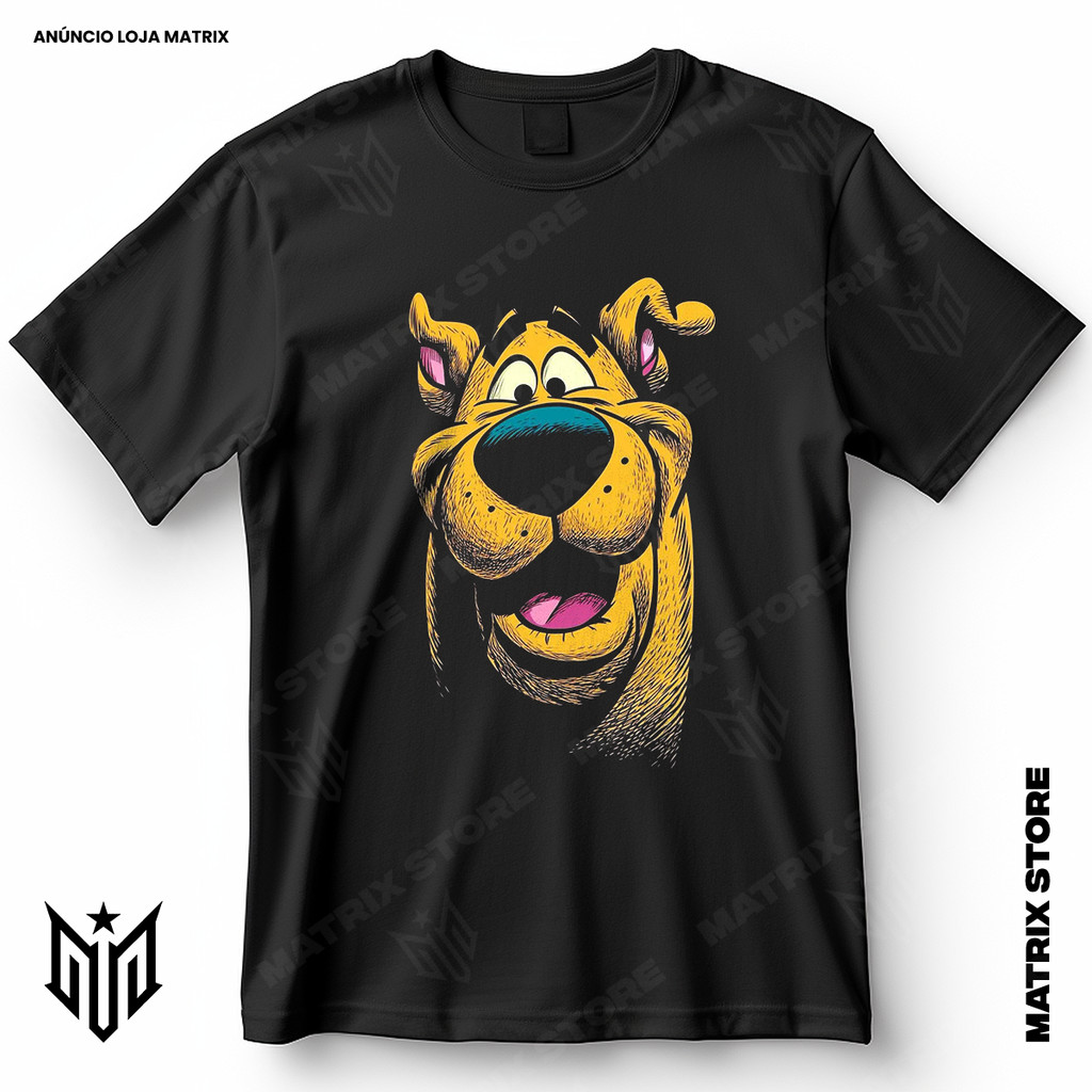 Camisa Scooby-Doo Cachorro Infantil Criança Blusa Camiseta de Desenho 100% Algodão