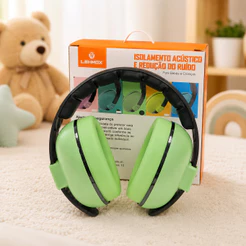 Abafador de Ruído Infantil LEF-1218 para Crianças Menores de 3 Anos Protetor Auricular 32 dB