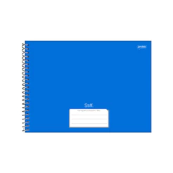 Caderno De Desenho Universitario Stiff 80 folhas - Jandaia Capa:Azul