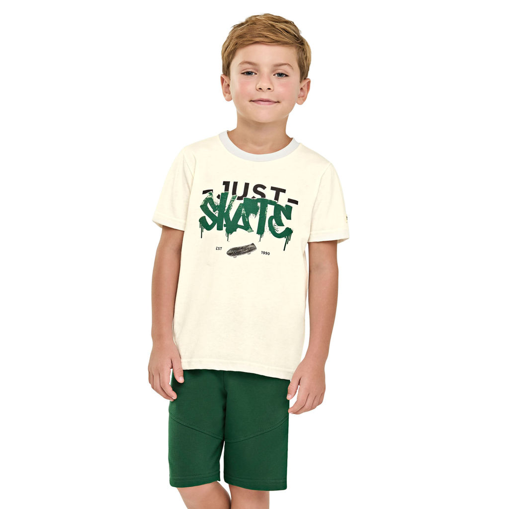 Conjunto Curto Infantil Menino Urban Elian Bege