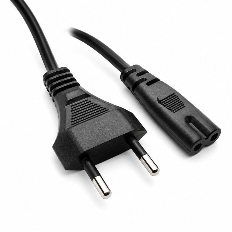 Cabo de Energia Bipolar  - Compatível com PS3, PS4, Impressoras, Rádios e Mais
