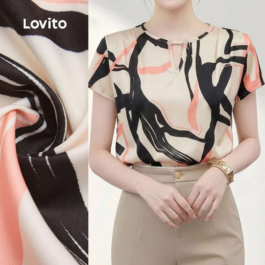 Lovito Blusa Elegante Primavera/verão Feminina L198ED581