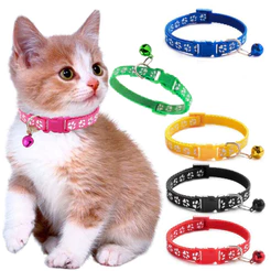 Coleira ajustável para animais de estimação com coleira de Nylon sino (adequada para cães e gatos pequenos) Poodle