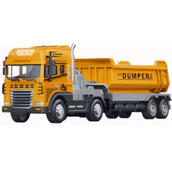 Veículo com Fricção - Caminhão Basculante - Engineering - Luz e Som - 1:24 - Yes Toys