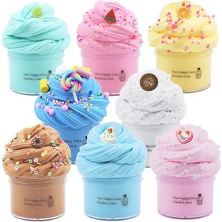 Conjunto de 8 peças de brinquedos de argila para meninas, ideal como lembrancinha de festa. A argila é elástica e não gr