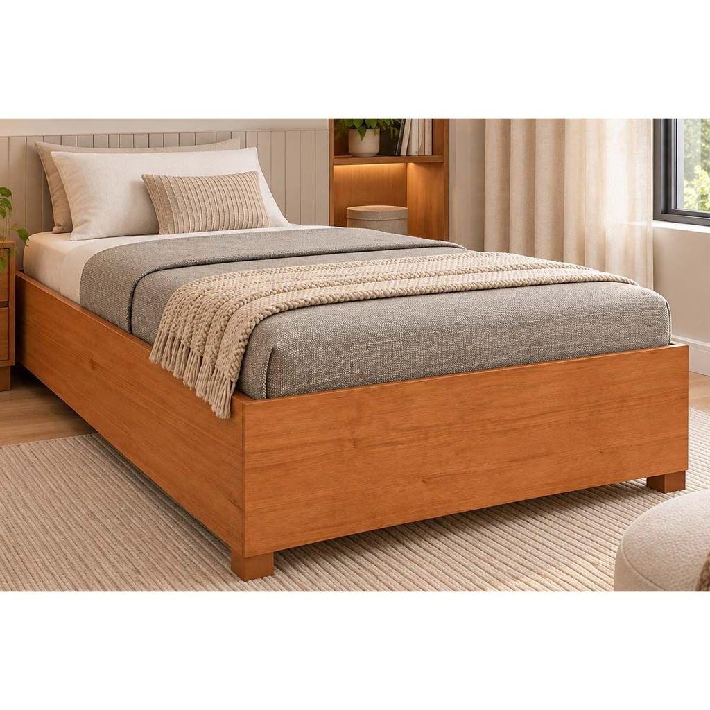 Cama Solteiro Mônaco Cinamomo - Tcil Móveis