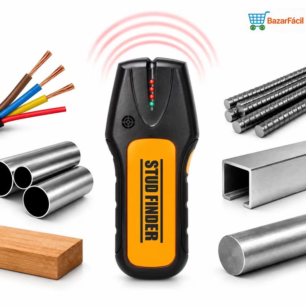 Detector de Tubos e Fios na Parede – Localiza Metal, PVC e Madeira