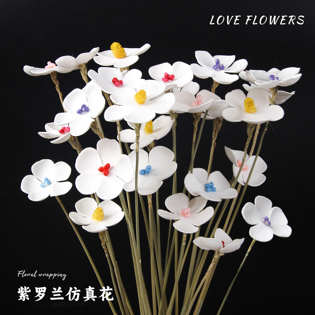 Violeta flores secas naturais de cinco folhas flores artificiais buquê de flores combinando artesanal diy presente mater