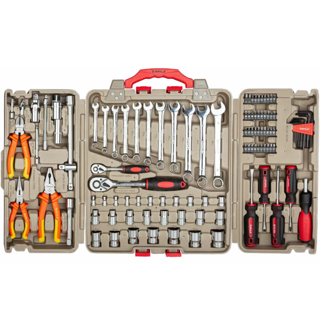 Kit Jogo De Ferramentas Mayle 110 Peças Com Maleta 110002e