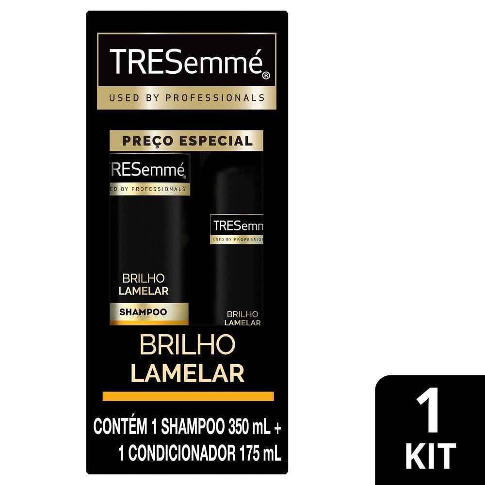 Shampoo e Condicionador Tresemmé Brilho Lamelar 350ml + 175ml