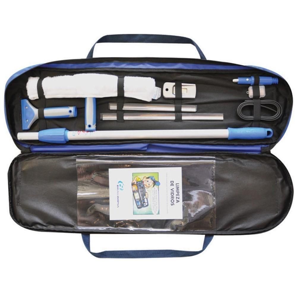 Kit para limpeza de vidros com bolsa - PROFI - Bralimpia
