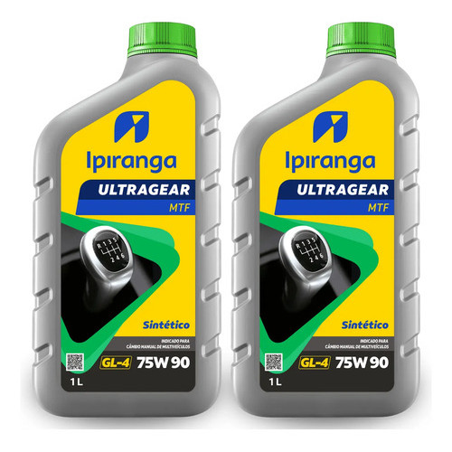 Kit 2 Óleo Câmbio Manual Ipiranga Ultragear Mtf 75w90 1l