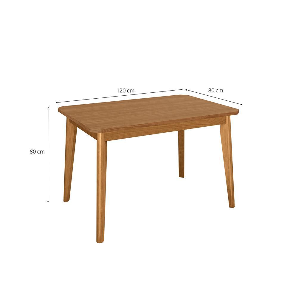 Mesa de Jantar em Madeira Maciça Kappesberg Canela 120cm — imagem 2 de 2