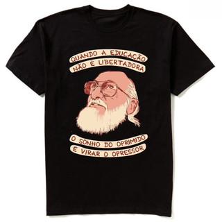 [Camiseta Premium em Algodão Puro]GXG Camiseta Paulo Freire Educação Oprimido Opressor Tumblr