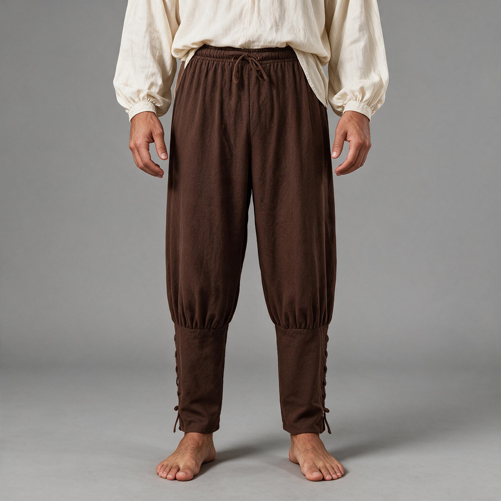 Calças De Pirata Medievais Para Homens Adultos , Fantasia De Cavaleiro , Leggings Soltas , Rendas , Vintage Com Bandagem